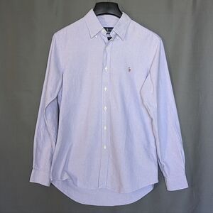 Ralph Lauren Men’s Custom Fit Button‑Down Shirt – Lavender – Size M